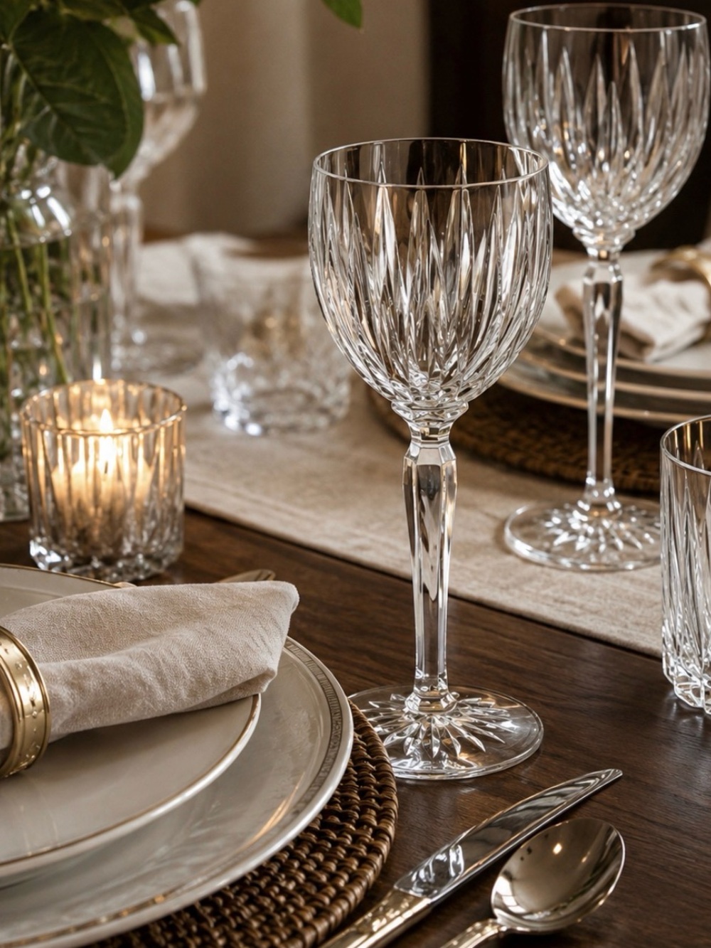 Cristal d'Arques Classic crystal, 4 wine glasses.
